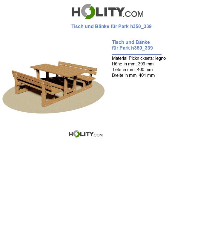 Tisch und Bänke für Park h350_339