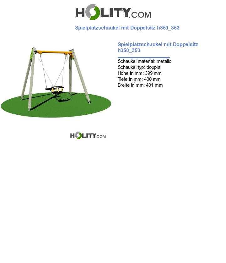 Spielplatzschaukel mit Doppelsitz h350_353