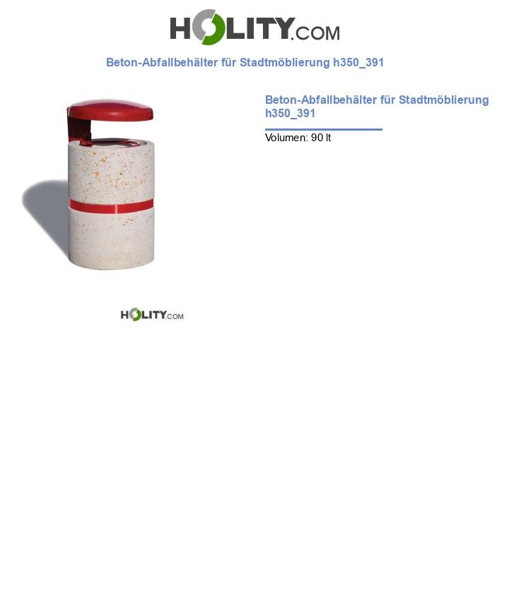 Beton-Abfallbehälter für Stadtmöblierung h350_391
