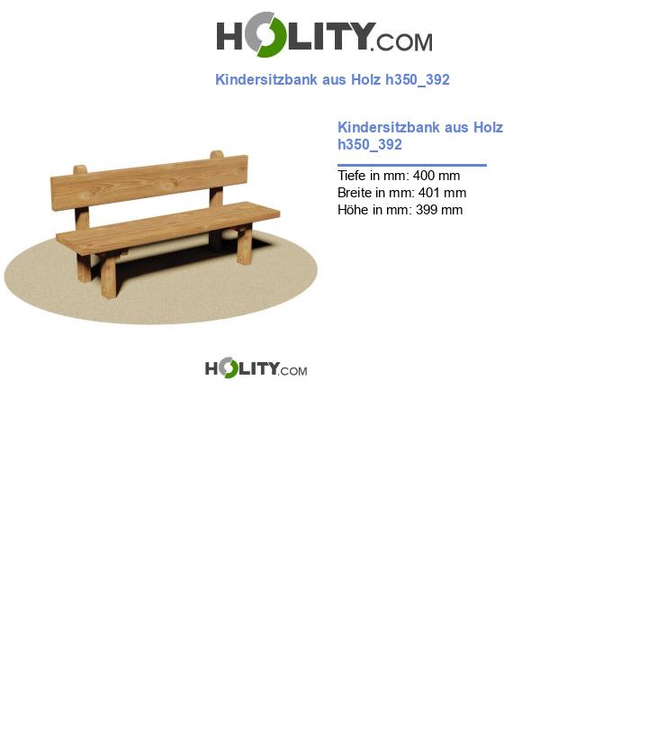 Kindersitzbank aus Holz h350_392