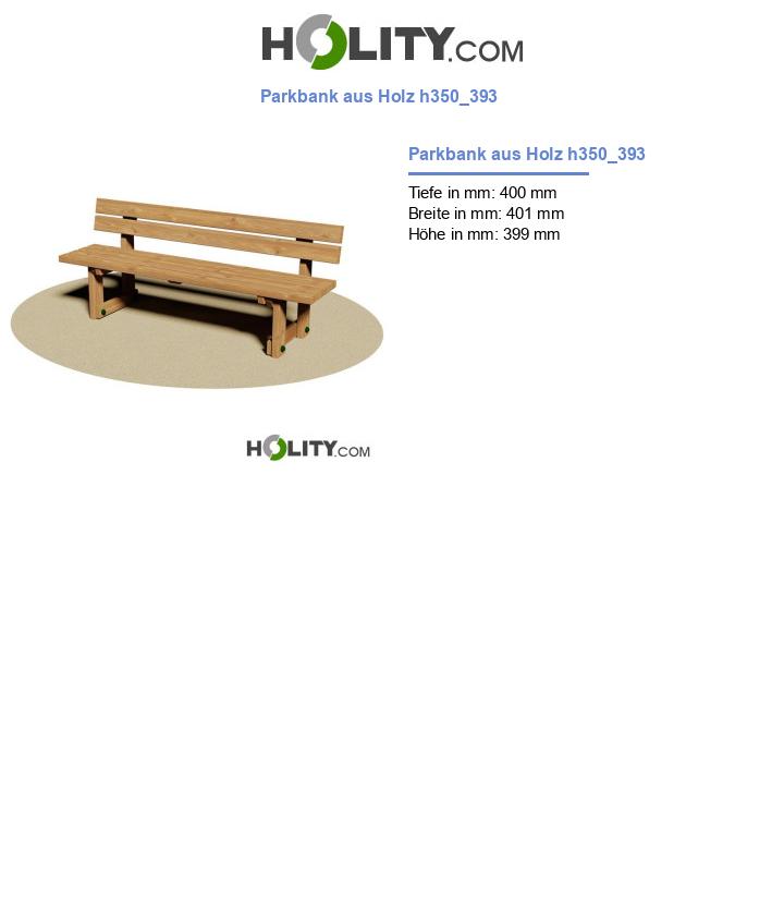 Parkbank aus Holz h350_393
