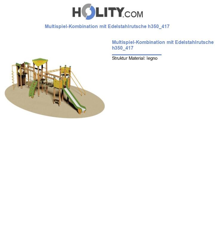 Multispiel-Kombination mit Edelstahlrutsche h350_417