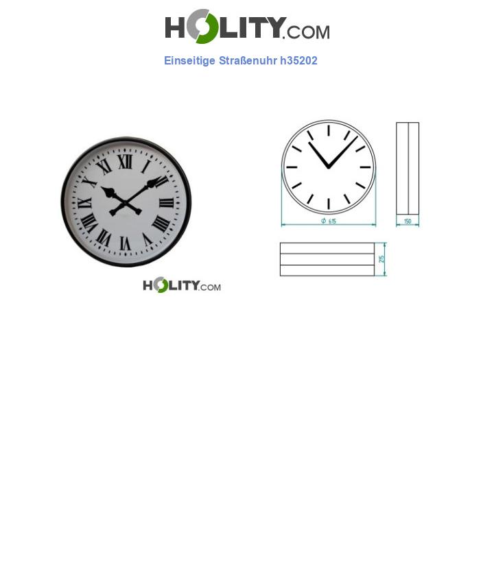 Einseitige Straßenuhr h35202