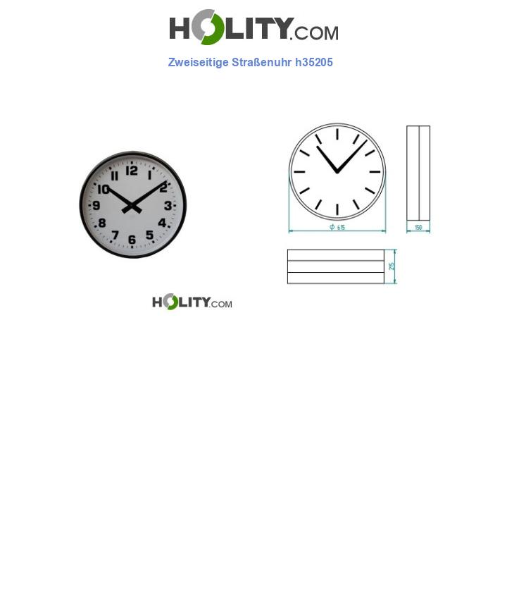 Zweiseitige Straßenuhr h35205