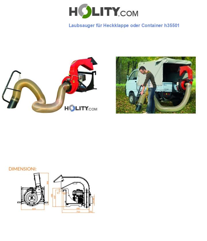 Laubsauger für Heckklappe oder Container h35501