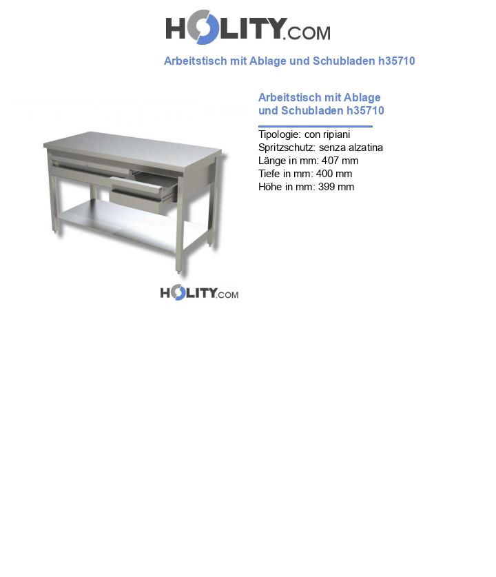Arbeitstisch mit Ablage und Schubladen h35710