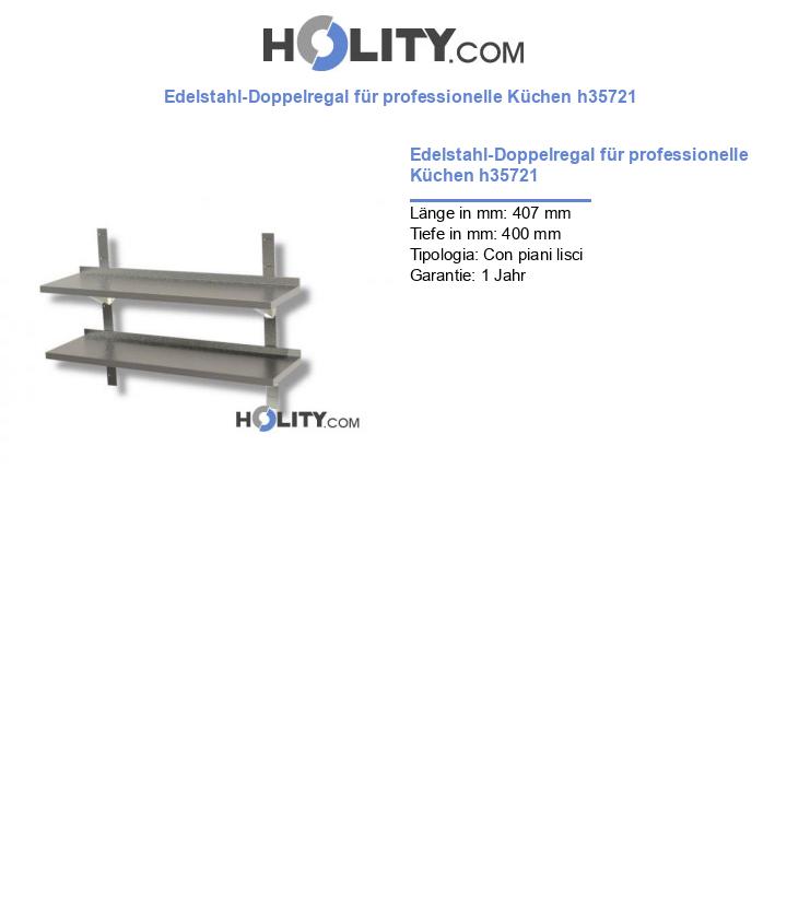 Edelstahl-Doppelregal für professionelle Küchen h35721