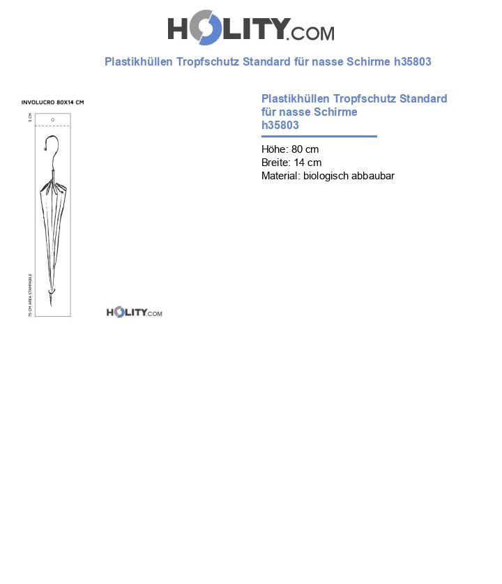 Plastikhüllen Tropfschutz Standard für nasse Schirme h35803