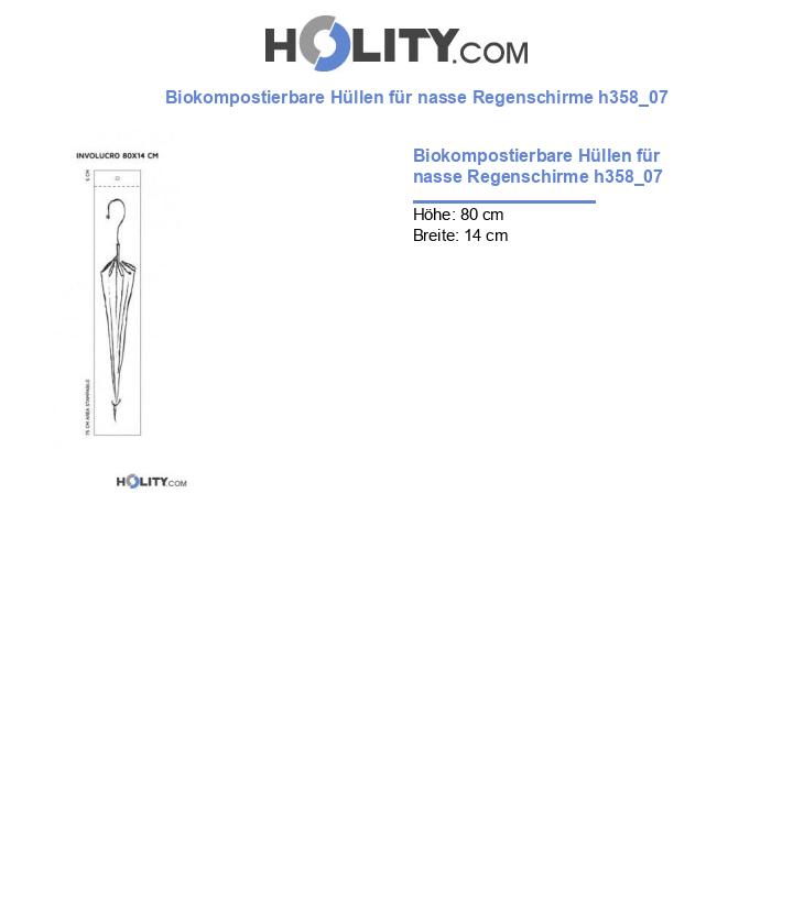 Biokompostierbare Hüllen für nasse Regenschirme h358_07