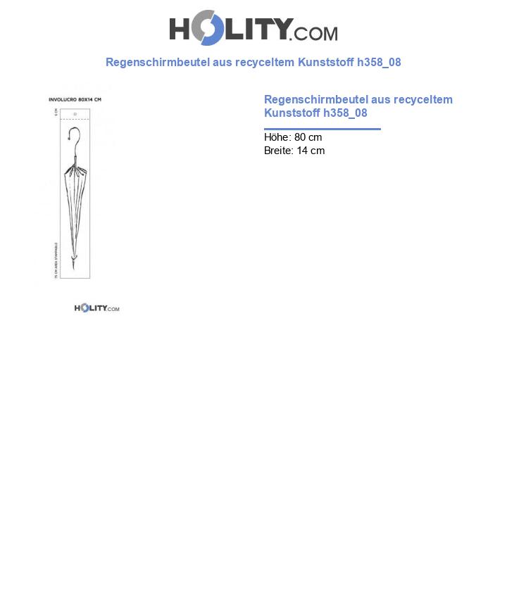 Regenschirmbeutel aus recyceltem Kunststoff h358_08