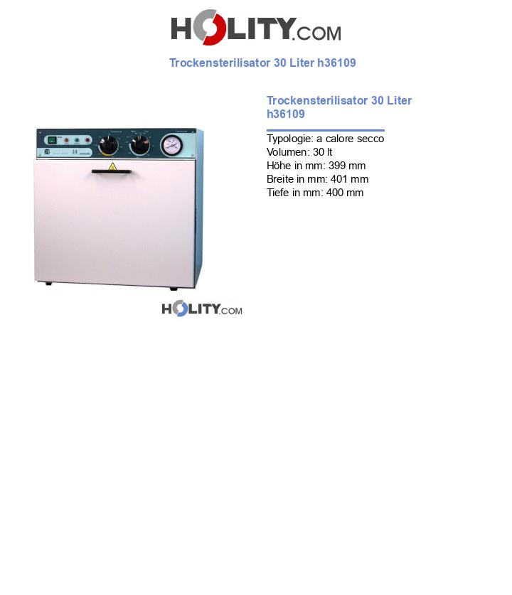 Trockensterilisator 30 Liter h36109