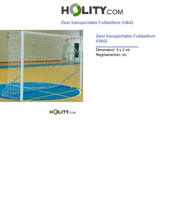 Zwei transportable Fußballtore h3642