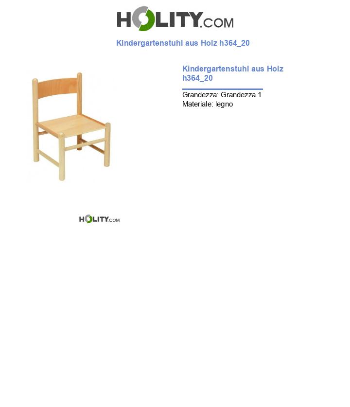 Kindergartenstuhl aus Holz h364_20