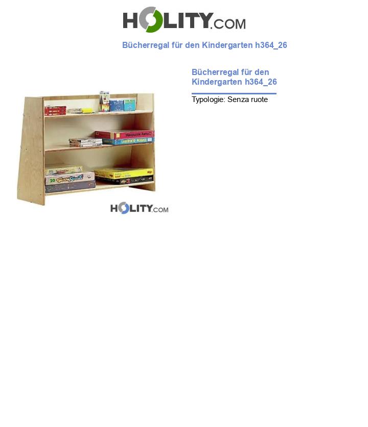 Bücherregal für den Kindergarten h364_26