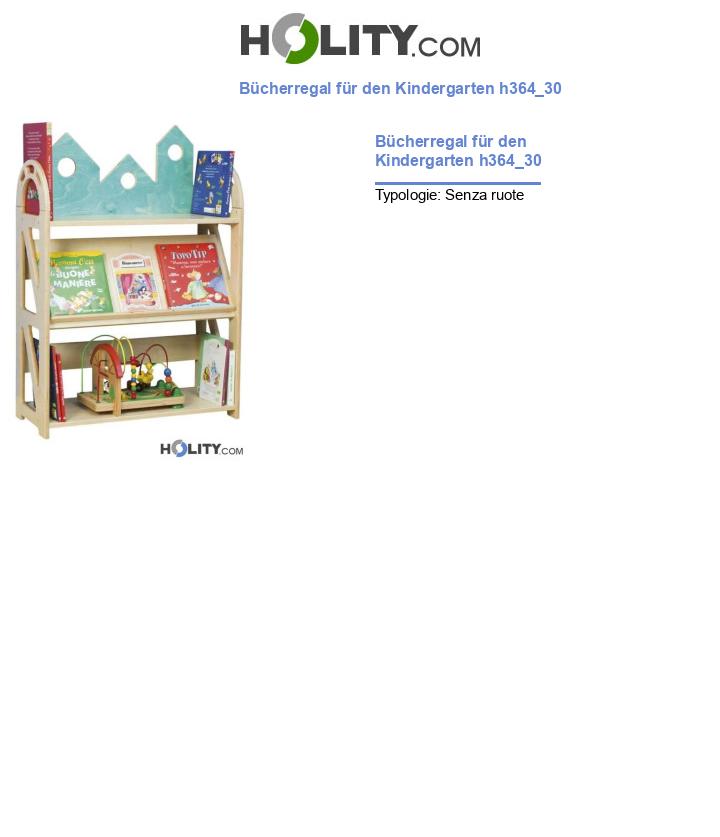 Bücherregal für den Kindergarten h364_30