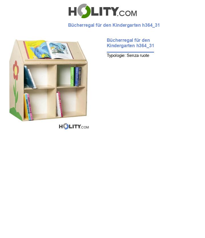 Bücherregal für den Kindergarten h364_31