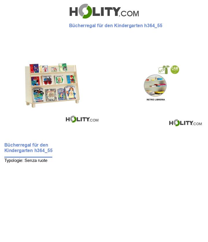 Bücherregal für den Kindergarten h364_55