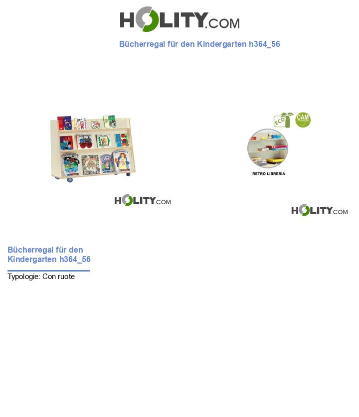Bücherregal für den Kindergarten h364_56