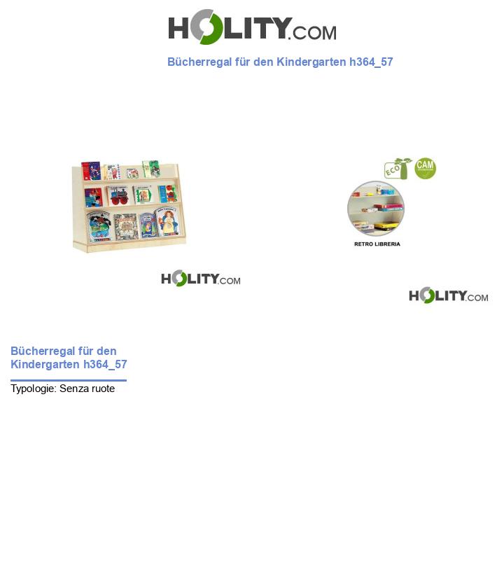 Bücherregal für den Kindergarten h364_57