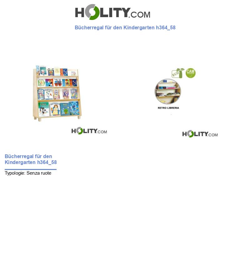 Bücherregal für den Kindergarten h364_58
