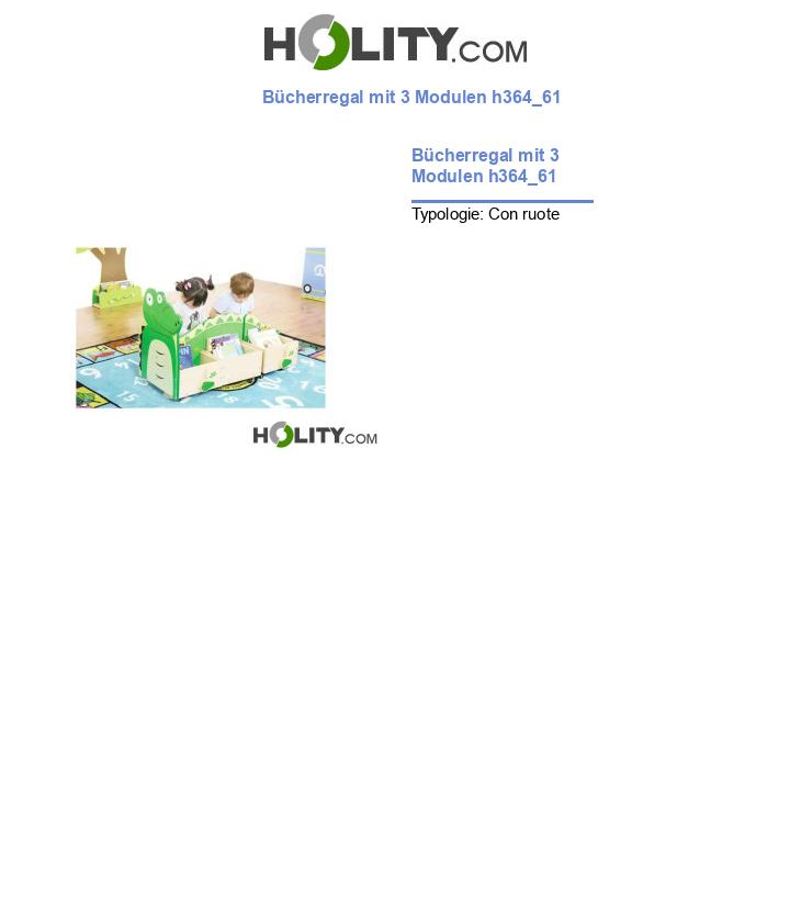 Bücherregal mit 3 Modulen h364_61