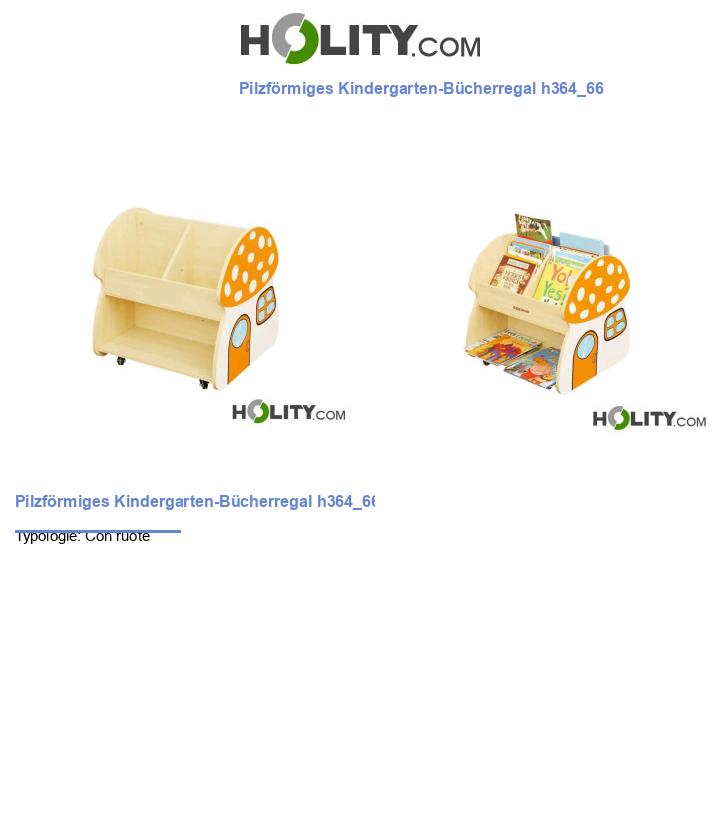 Pilzförmiges Kindergarten-Bücherregal h364_66