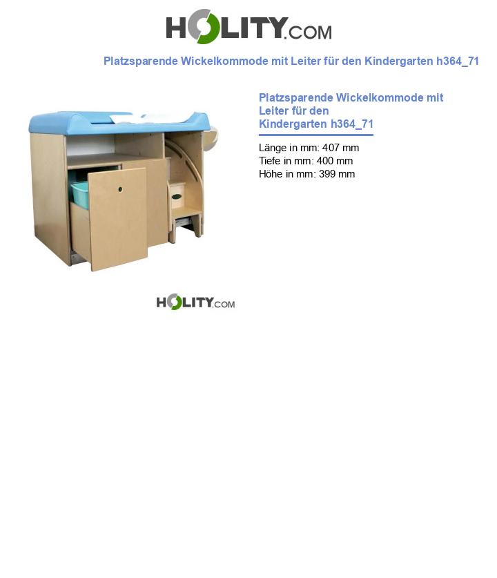 Platzsparende Wickelkommode mit Leiter für den Kindergarten h364_71