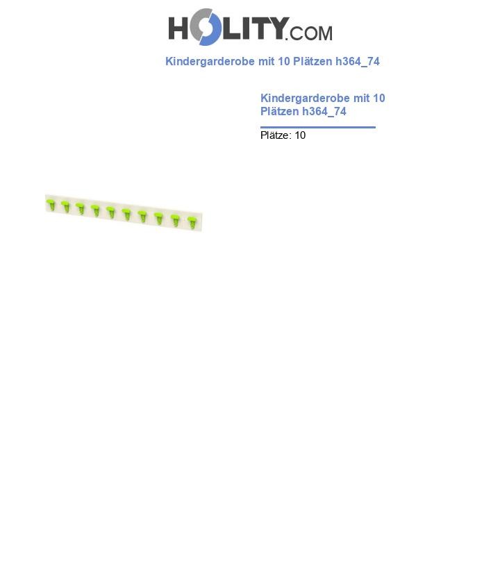 Kindergarderobe mit 10 Plätzen h364_74