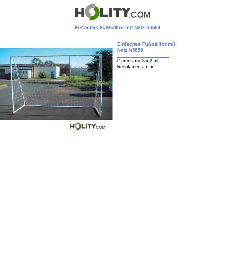 Einfaches Fußballtor mit Netz h3659