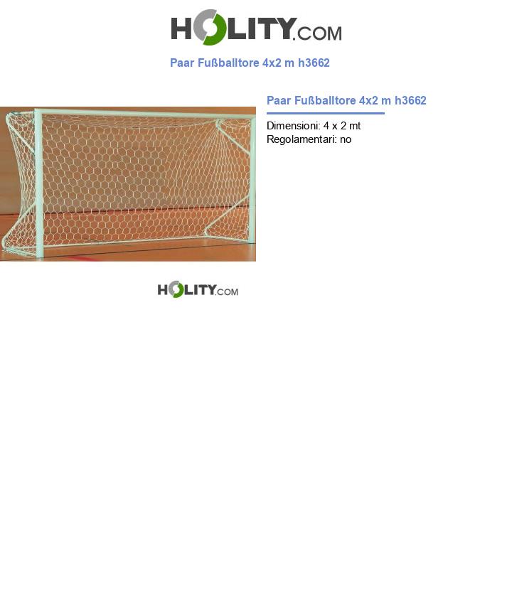 Paar Fußballtore 4x2 m h3662