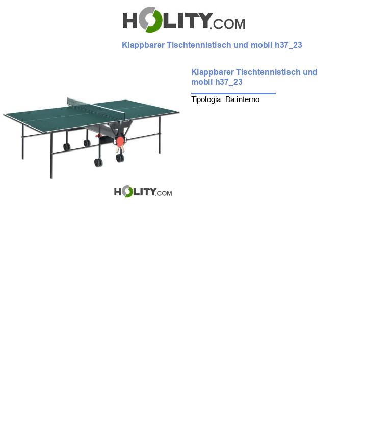 Klappbarer Tischtennistisch und mobil h37_23