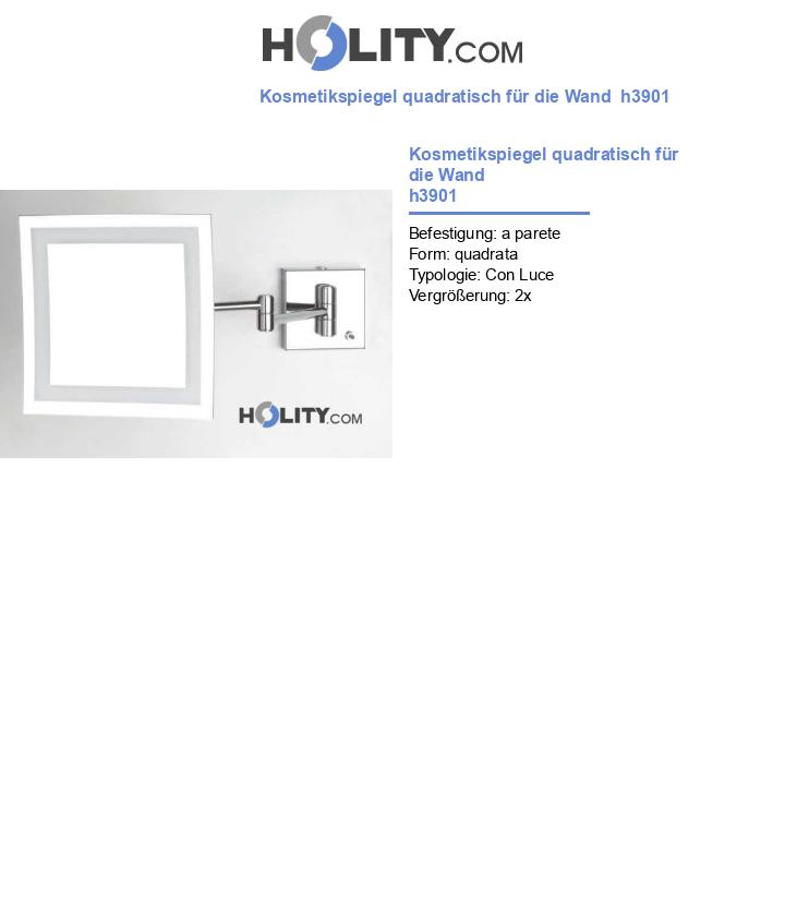 Kosmetikspiegel quadratisch für die Wand  h3901