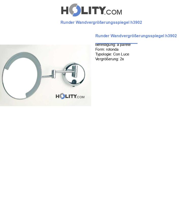 Runder Wandvergrößerungsspiegel h3902