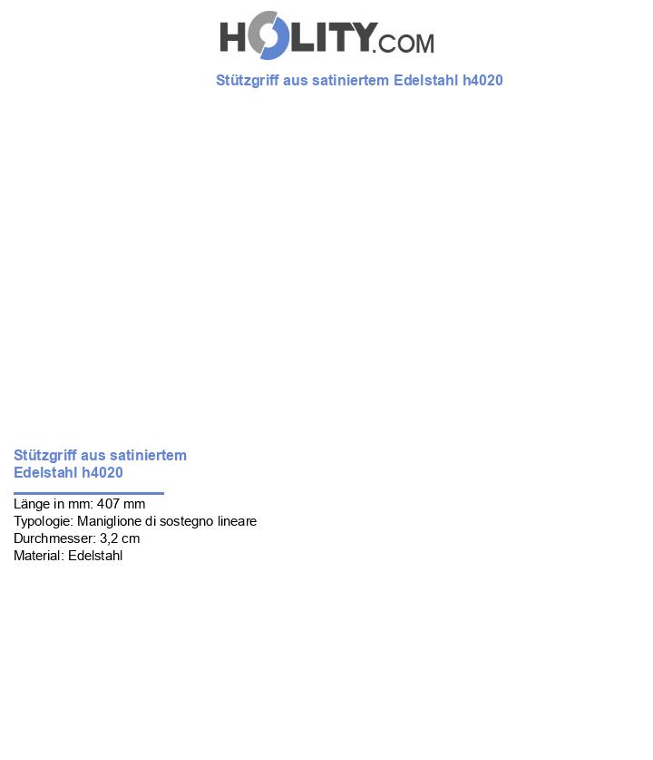 Stützgriff aus satiniertem Edelstahl h4020