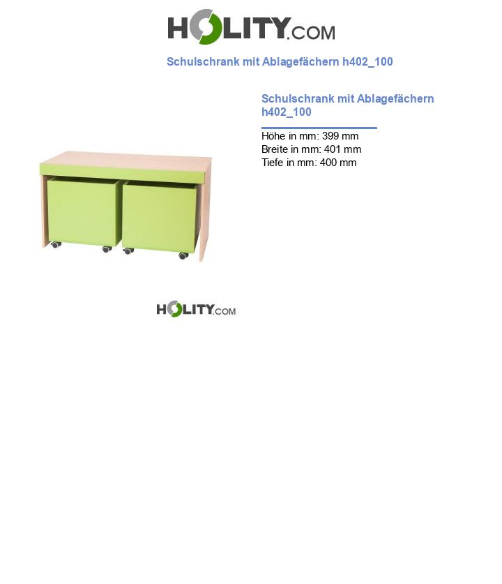 Schulschrank mit Ablagefächern h402_100