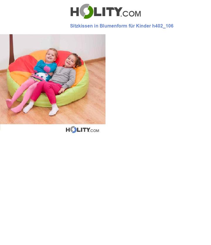 Sitzkissen in Blumenform für Kinder h402_106