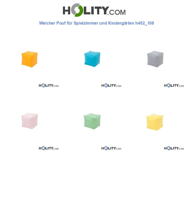 Weicher Pouf für Spielzimmer und Kindergärten h402_108
