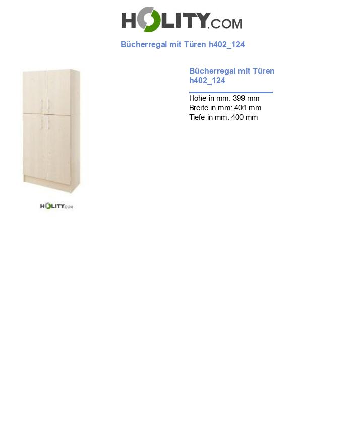 Bücherregal mit Türen h402_124