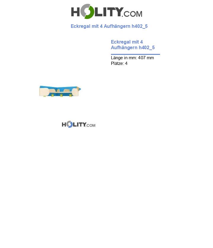 Eckregal mit 4 Aufhängern h402_5