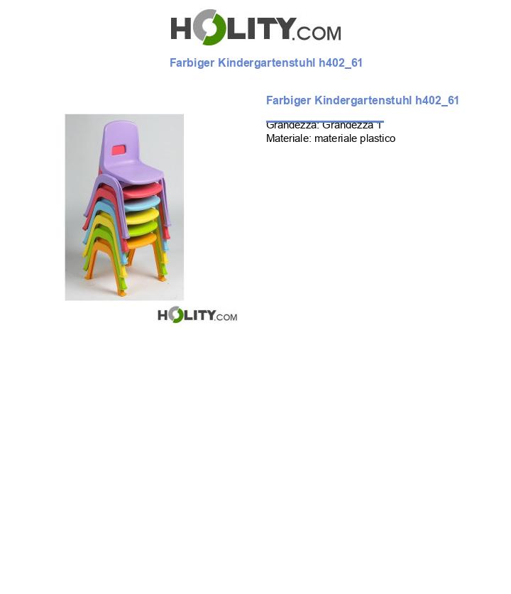 Farbiger Kindergartenstuhl h402_61