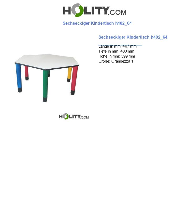 Sechseckiger Kindertisch h402_64