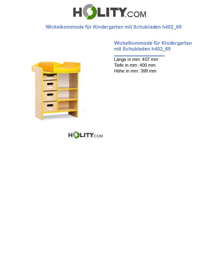 Wickelkommode für Kindergarten mit Schubladen h402_69