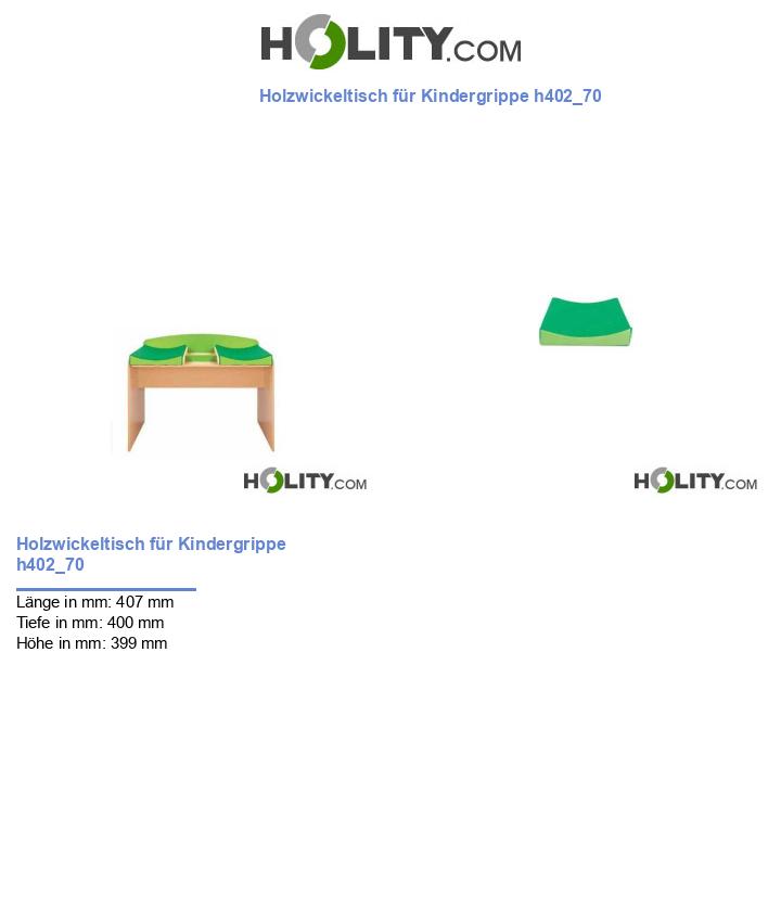 Holzwickeltisch für Kindergrippe h402_70