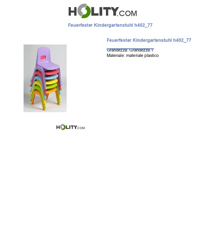 Feuerfester Kindergartenstuhl h402_77