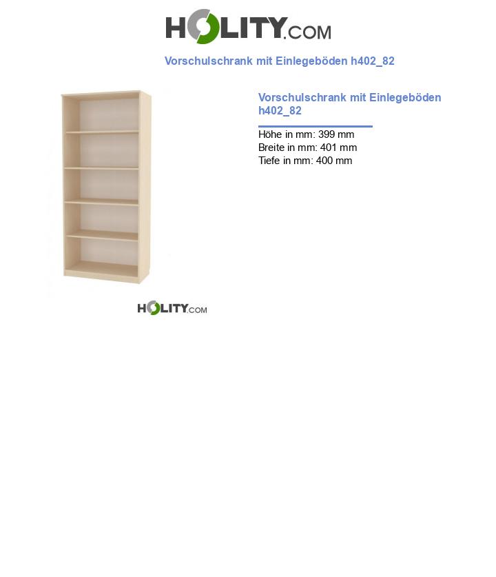 Vorschulschrank mit Einlegeböden h402_82