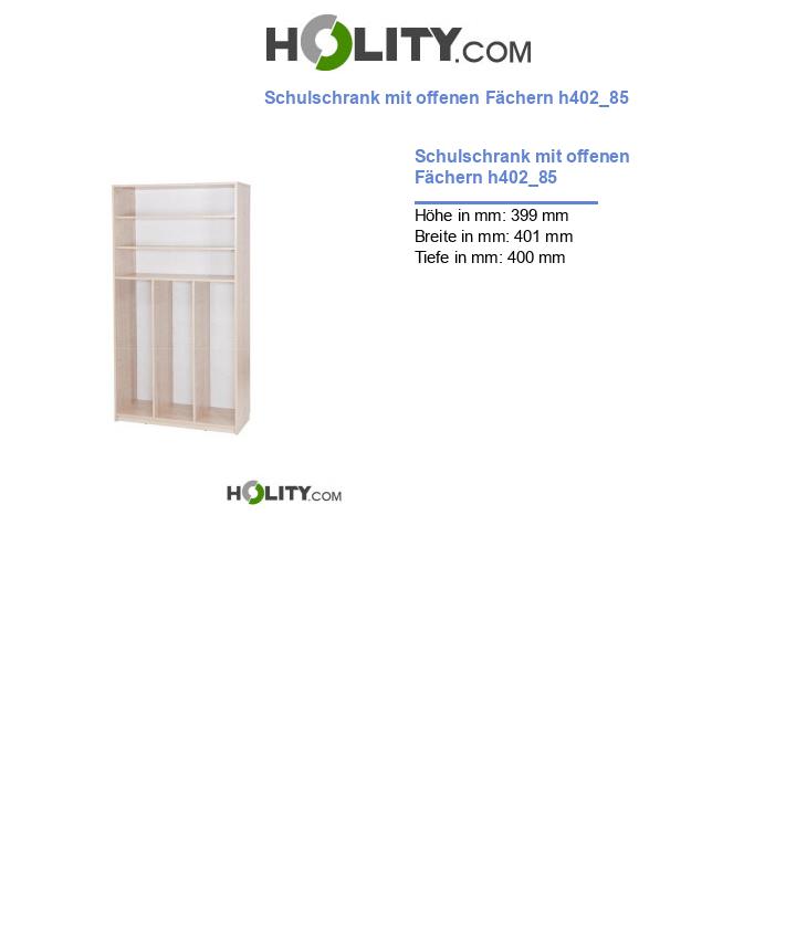 Schulschrank mit offenen Fächern h402_85