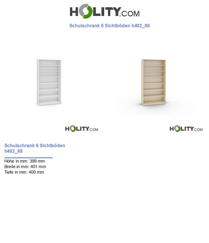 Schulschrank 6 Sichtböden h402_88