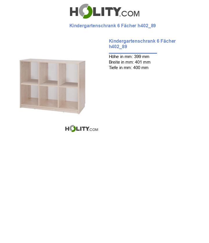 Kindergartenschrank 6 Fächer h402_89