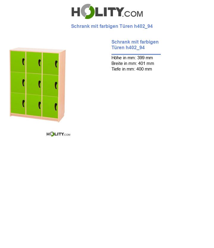 Schrank mit farbigen Türen h402_94