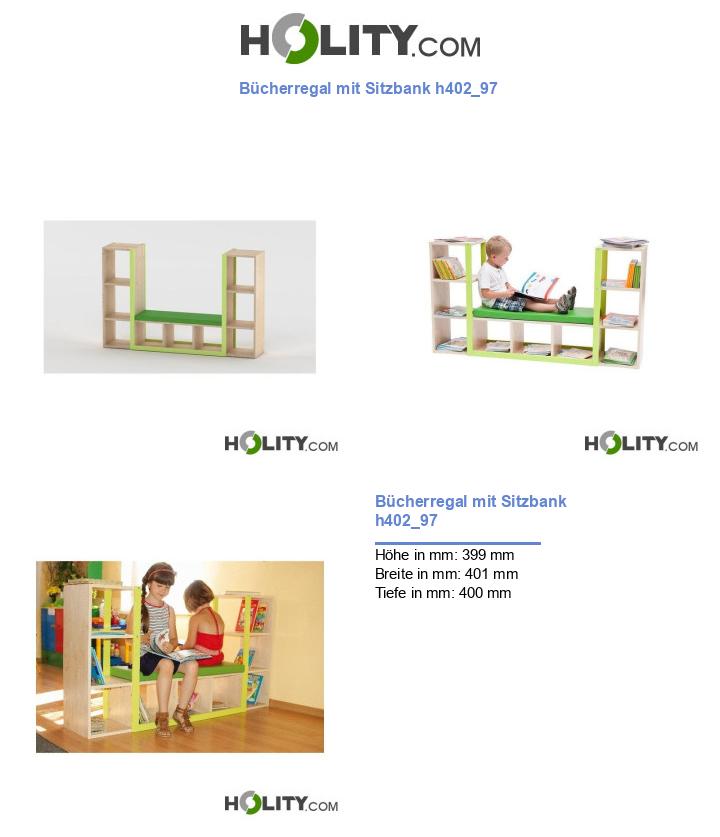Bücherregal mit Sitzbank h402_97